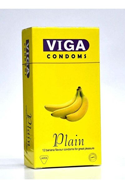 Viga Pack Of 12 Banana Flavour Plain Condoms