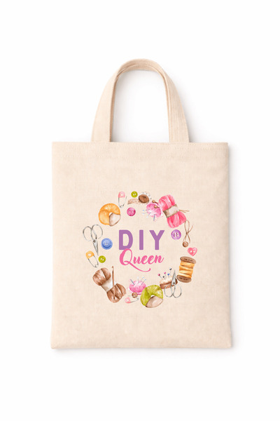 FANA Book Bag Colorful Slogan Printed Mini Canvas Tote Bag
