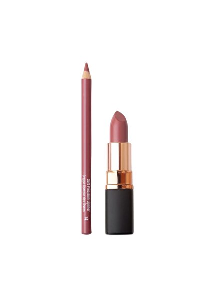 INGLOT Set de machiaj pentru buze Flamingo Kiss - Ruj 903 Roz prăfuit 4g + Cr...