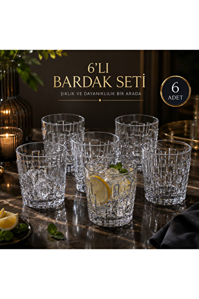 Mayden Concept 200 ml Şeffaf Kırılmaz Cam Görünümlü Taş Desenli Polikarbon Su...