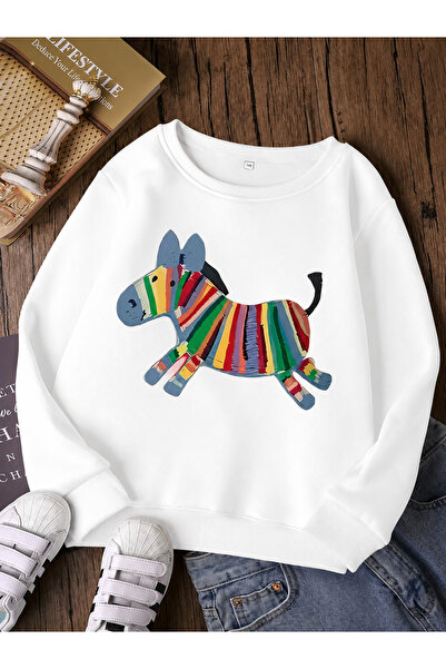 Cevval Children's Crew Neck Printed Sweatshirt