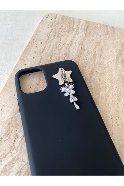 Genel Markalar Telefon Charm Gümüş Kelebek