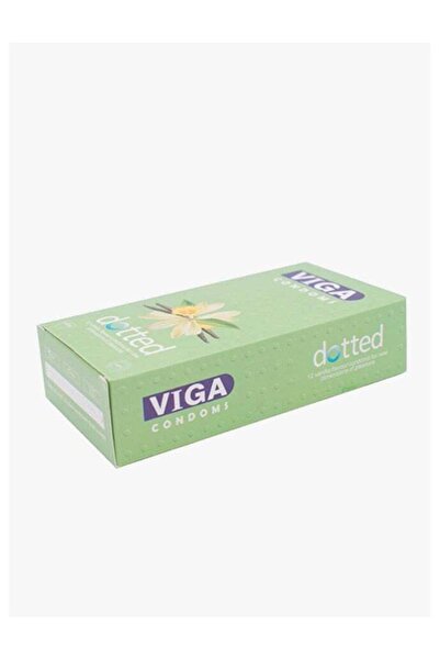 Viga Pack Of 12 Vanilla Flavour Natural Dotted Condoms