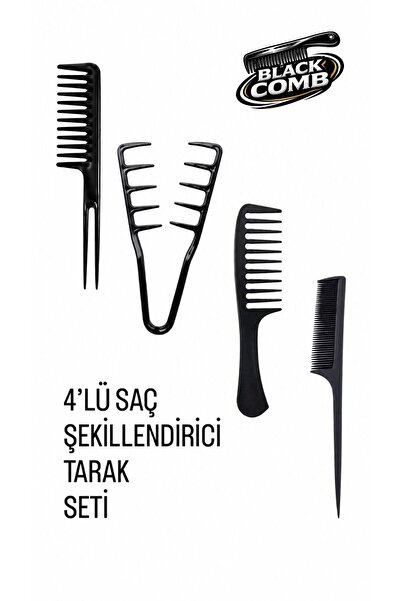 Mega Bazaar 4-Piece Styling Comb Set