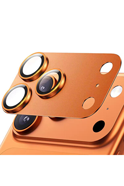 ATB Protecție Cameră ATB, Armură de Zinc pentru iPhone 17 Pro, Portocaliu