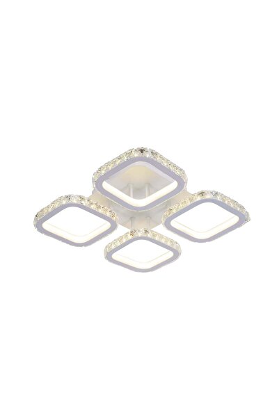RFAN Πολυέλαιος LED RFAN, Μοντέλο R9010-4A, με Τηλεχειριστήριο, 3 Τύποι Φωτισ...