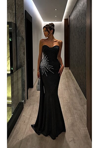 Generic Brand Women's Modern Strapless Sleeveless Fish Cut Dress