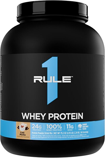 Rule 1 Proteins Rule1 Whey Protein 100% Pure Whey Protein 5lbs Café Mocha