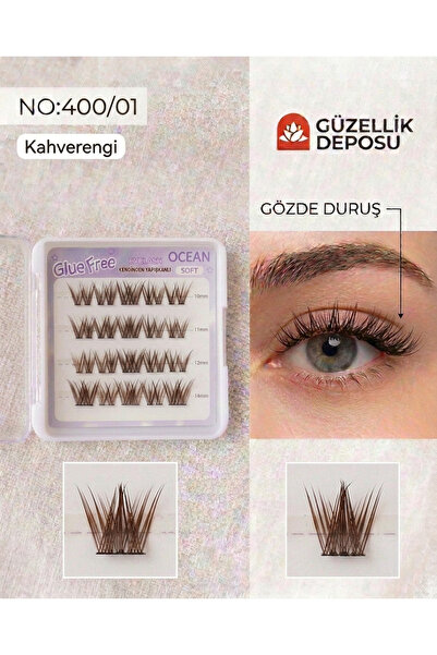 Güzellik Deposu Self-Adhesive False Eyelashes Set Glue-Free Cluster Eyelashes...