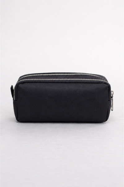 MUCCO Faux Leather Double Compartment Pen Holder – Large Capacity Zippered Pe...