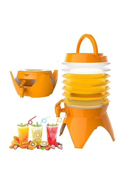SOSEKO Vintage Collapsible Plastic Drinks Dispenser with Tap Juice Water For ...