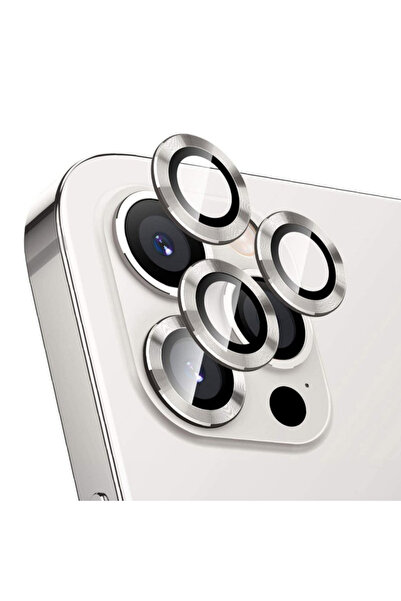 GrandMobile Protecție cameră stil metalic argintiu pentru iPhone 13/13 Mini