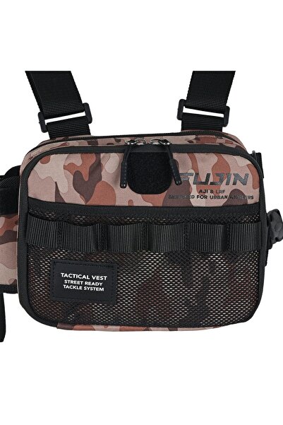 Fujin Tactical Vest Brown Camo Balıkçı Çantası