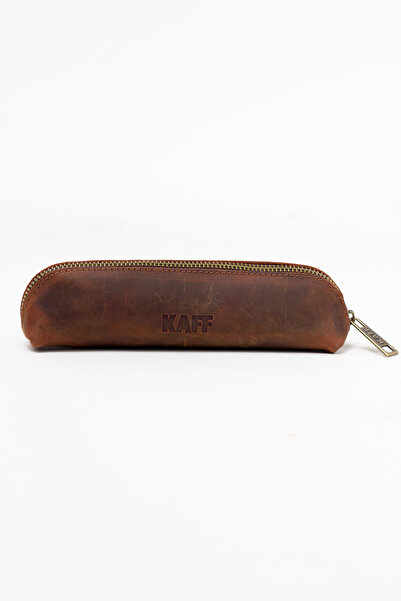 MUCCO Genuine Calfskin Small Size Single Compartment Premium Zippered Pen Hol...