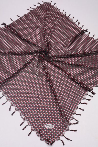 Firuze Star Desenli Boncuklu Tülbent - Desen-58 - Renk-01