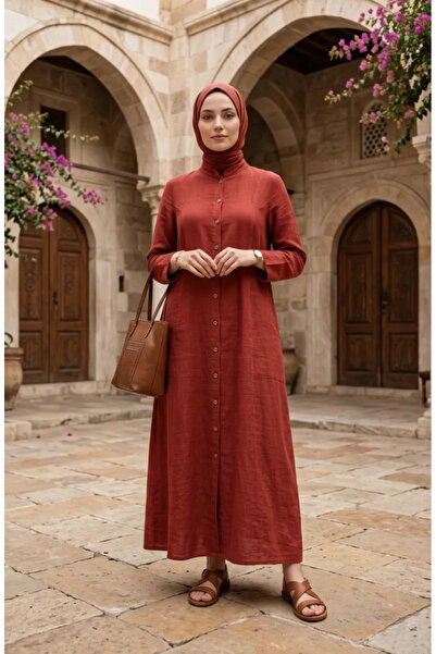 sefamerve Authentic Buttoned Cap Tunic 8030-05 Tile