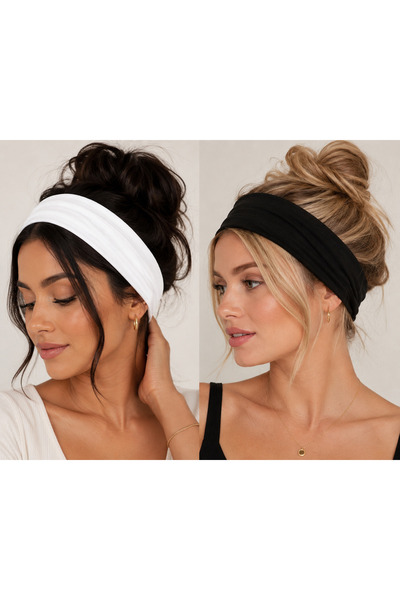 Mega Bazaar Women's 2-Piece Flexible Hair Band