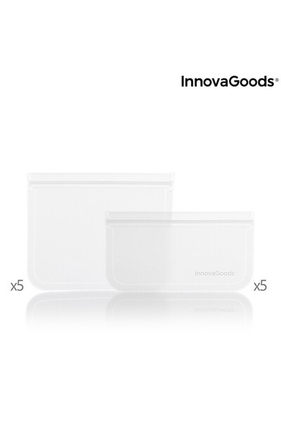 InnovaGoods Επαναχρησιμοποιούμενες Σακούλες Τροφίμων V0103074 10 τεμάχια (V01...