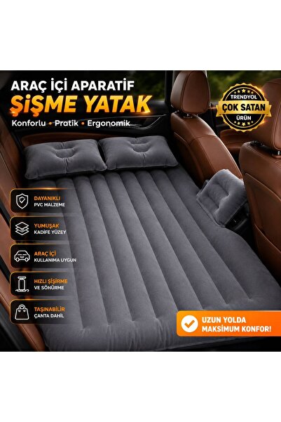 Adıfeks Car In-Car Inflatable Bed Car Bed 135X85 Velvet Surface Air Cushion T...