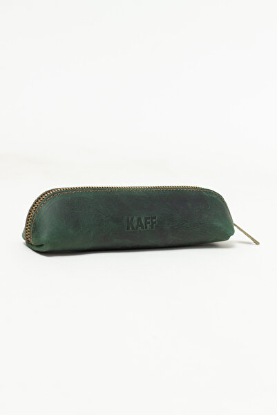 MUCCO Genuine Calfskin Small Size Single Compartment Premium Zippered Pen Hol...