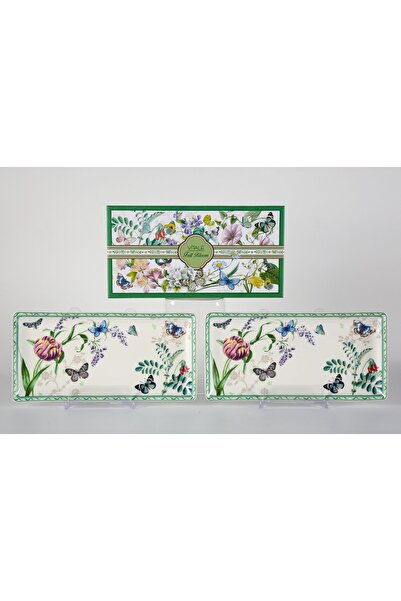 Vitale Nature Butterfly Baton Serving Plate Double Set 27 cm