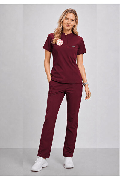 Simirna Üniforma Set de uniformă clinică pentru medic, asistentă, cu Lycra pr...