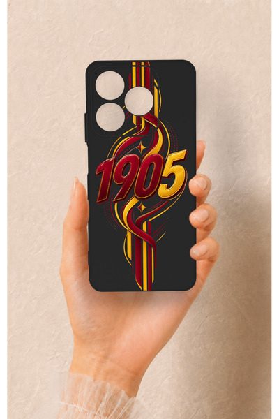 Vip Case Realme C63 Compatible Yellow Red Ivy Patterned Silicone Case