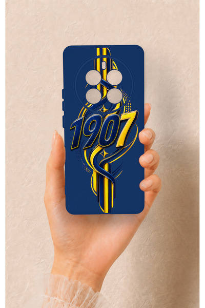Vip Case حافظة سيليكون متوافقة مع هاتف Realme 12 Pro باللون الأصفر والأزرق ال...