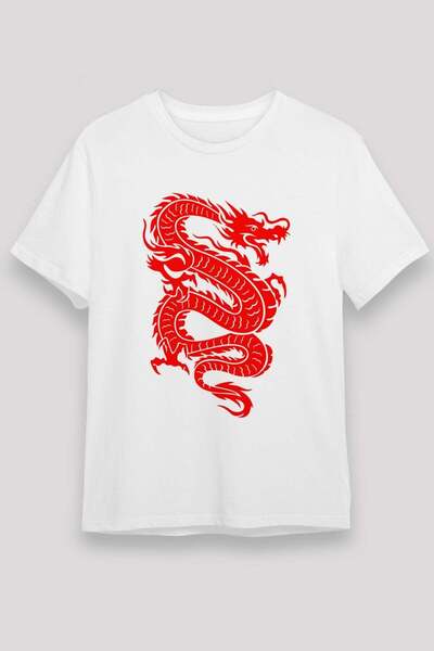 Darkhane Asian Style Dragon Printed T-Shirt