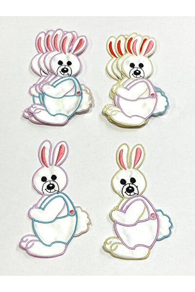 karantuhafiye Rabbit Patterned Applique for Children's Clothing / 10 Pieces /...