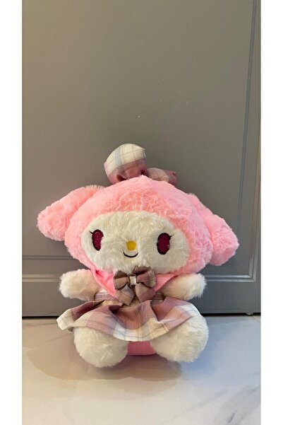 Magicway Cute Kuromi and My Melody Plush Toy in Plaid Dress 30 cm - Soft Figu...