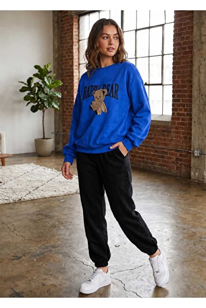 CLOTHES33 Zero Collar Sweat Suit 2-Piece Combination Winter Shardooned Happy ...