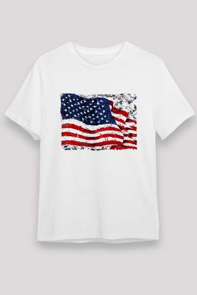 Darkhane American Flag Grunge Printed T-Shirt