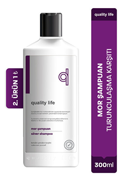 Quality Life Silver Purple Shampoo for Color-Treated Hair Anti-Orange Effect ...