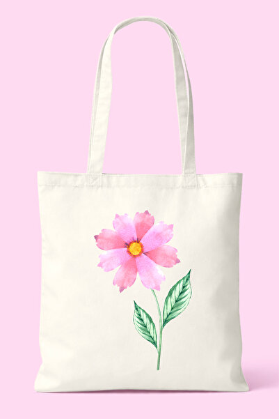 Hayali Şeyler Cosmos Flower Printed Bag
