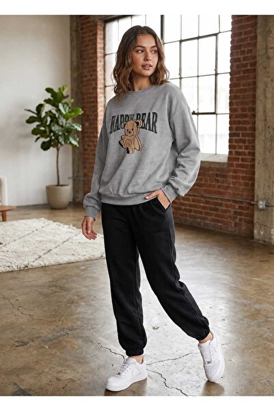 CLOTHES33 Zero Collar Sweat Suit 2-Piece Combination Winter Shardooned Happy ...