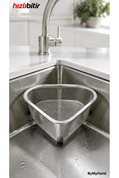 Paslanmaz Çelik Üçgen Lavabo Süzgeci Lavabo İçi Süzgeç
