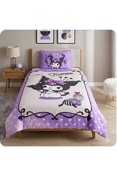 Taç License-Protected Kuromi (120 X 200 cm with Elastic Sheet) Single Bedding...