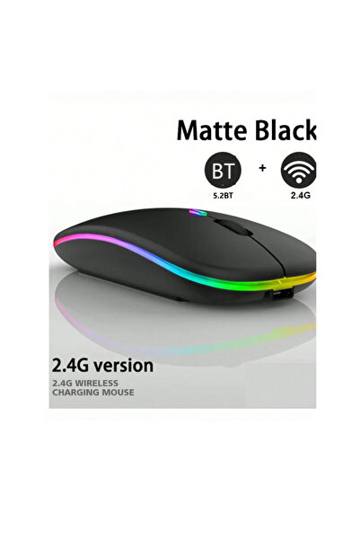 Generic Brand Smart Rechargeable Wireless Mouse Backlit Bluetooth+Wireless Du...