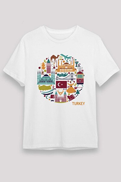 Darkhane Turkey Icon Collage Printed T-Shirt