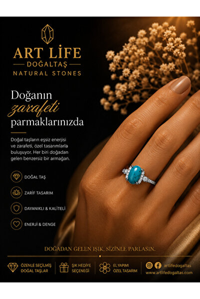 ART LİFE DOĞALTAŞ Natural Stones turkaz yüzük doğalataş
