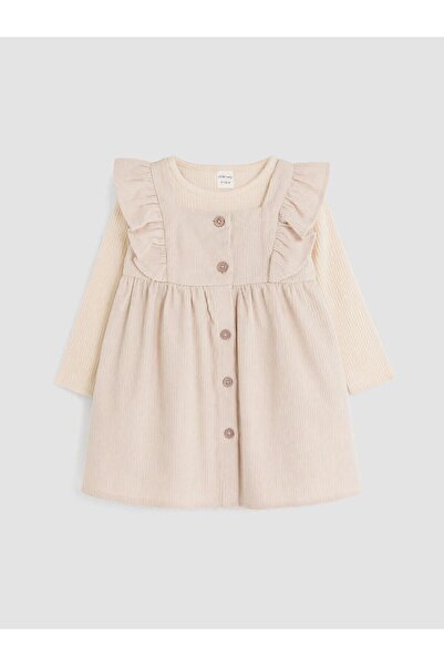LC Waikiki Crew Neck Ruffled Baby Girl Dress (W6)