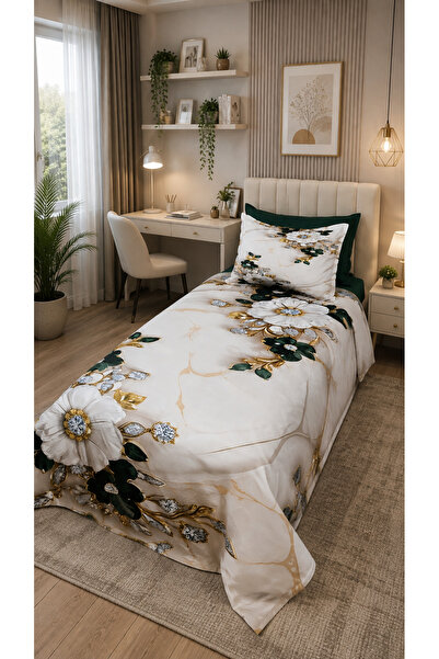 AYBERK HOME TEXTİLE طقم غطاء لحاف مفرد من القطن المطبوع بتقنية 5D من GOLD MAN...