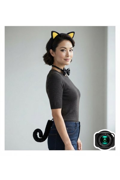 moysahsap party&ahşap Kedi Maskesi Kuyruk ve Diğer Maske GRUPLARINDAN SET YAP...