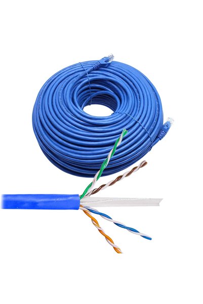 KEEPRO Cat6 Internet Network Cable Rj45 Ethernet Cable Blue Cable 50m