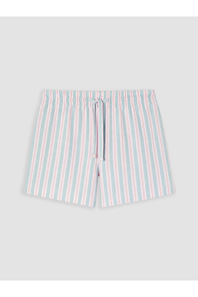 LC Waikiki NEVAVM Γυναικείο σορτς πιτζάμα με ρίγες, 100% βαμβάκι