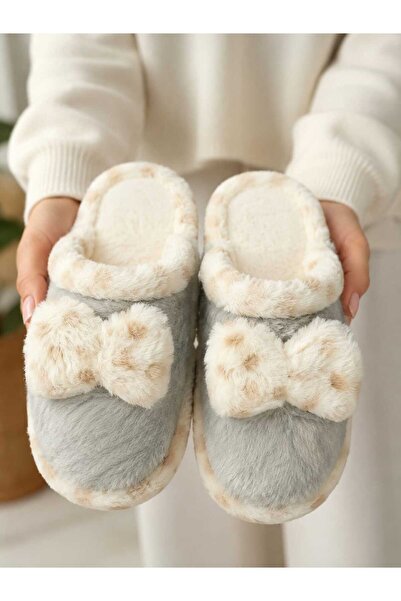 Slipcat Women'S, Plush Home Slippers, Soft Furry, Bowknot, Comfortable Winter...