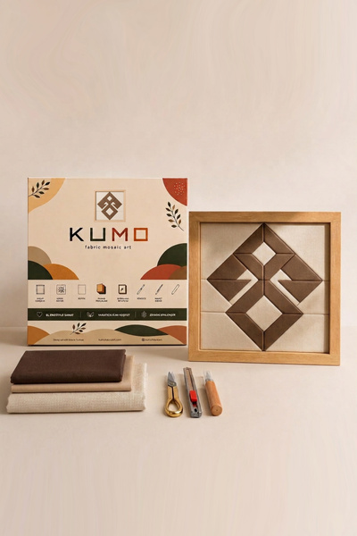 KUMO fabric mosaic art Eli Belinde Kinusaiga Hobi Seti – Dikişsiz Kumaş Mozai...
