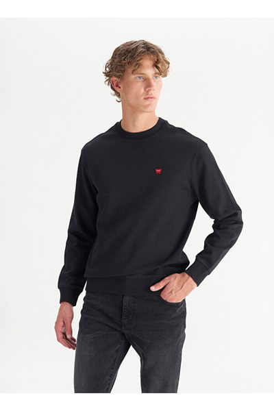 WRANGLER Hanorac negru pentru bărbați GW2520255