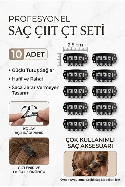 SEVRU Mini Snap Clips 10 Pieces Mini Snap Clips Wig Clips Hairpiece Clips Hid...